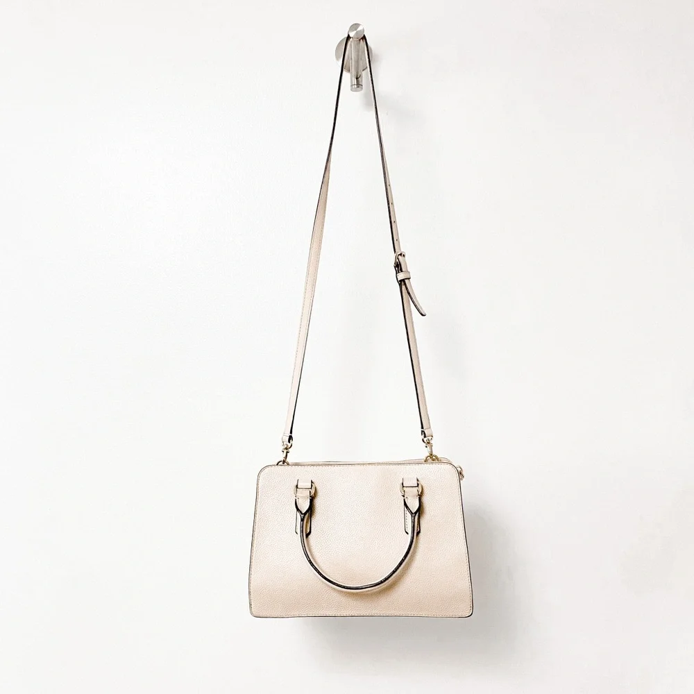 Kate Spade Mulberry Street Lise Fall Minimalist Chic Satchel‎ Beige Handbag